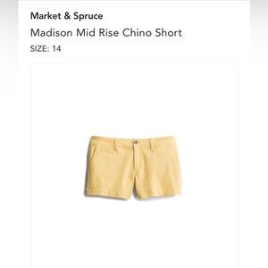 STITCH FIX - Market & Spruce Madison Mid Rise Chino Short